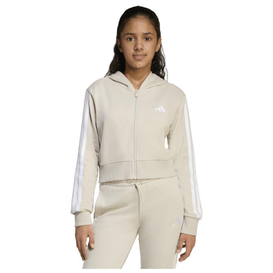 Adidas Παιδική ζακέτα Essentials 3-Stripes Full-Zip Cropped Hoodie